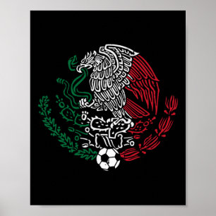 Mexico Vlag Mexicaanse Adelaar Voetbal Mannen Vrou Poster