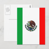 MEXICO-VLAG - NATIONALE MEXICAANSE VLAG BRIEFKAART (Voorkant / Achterkant)