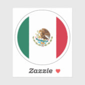 Mexico Vlag Ronde Sticker (Vel)
