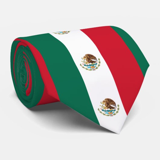MEXICO-VLAG STROPDAS (Opgerold)