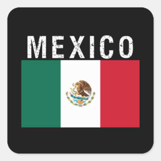 Mexico, vlag van Mexico Vierkante Sticker