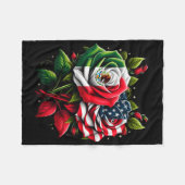 Mexico Vlag Verenigde Staten Mexicaanse Vlag Ameri Fleece Deken (Voorkant (Horizontaal))
