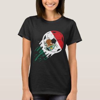 Mexico Vlag Voetbal Ll Mexicaanse Voetbal Ll Fan M T-shirt