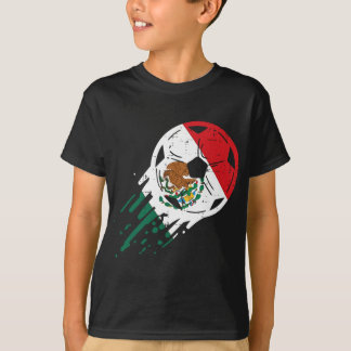 Mexico Vlag Voetbal Ll Mexicaanse Voetll Fan Manne T-shirt