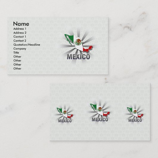 Mexico-vlaggenkaart 2.0 visitekaartje (Voorkant / Achterkant)