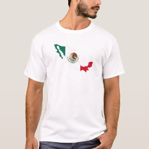 Mexico-vlaggenkaart T-shirt