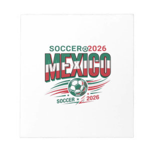 Mexico Voetbal 2026 Voetbal Vet Land Typografie Notitieblok