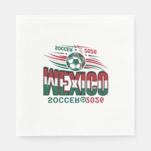 Mexico Voetbal 2026 Voetbal Vet Land Typografie  Servet