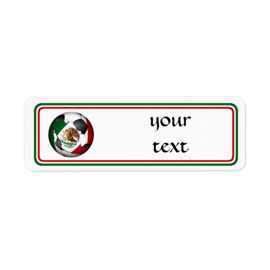 Mexico-Voetbal Etiket (Voorkant)