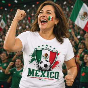Mexico Voetbalfan El Tri Voetbal Wereldkampioensch T-shirt