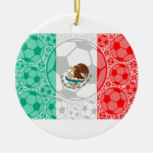 Mexico-voetballen Keramisch Ornament (Voorkant)