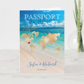 Mexico Wedding Destination Passport Map QR code (Voorkant)