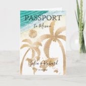 Mexico Wedding Destination Passport Wereldkaart IV (Voorkant)