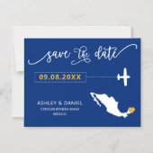 Mexico Wedding Save the Date Kaart, Kaart (Voorkant)