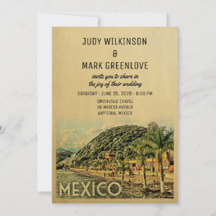 Mexico Wedding Vintage Midden-eeuwse Uitnodiging t