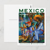 Mexico Xochimilco Vintage Poster hersteld Briefkaart (Voorkant / Achterkant)