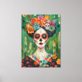 Mexina esthetische suiker schedel canvas afdruk (Voorkant)