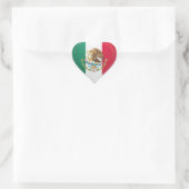 Mexique amour drapeau orgueil autocollant coeur (Sac)