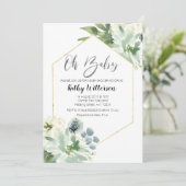 Mexique Cactus Oh boy baby shower Invitation (Debout devant)
