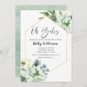 Mexique Cactus Oh boy baby shower Invitation (Devant / Derrière)