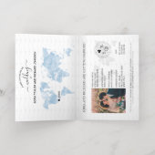 Mexique Carte du monde Mariage Monogramme de passe (Couchage intérieur)