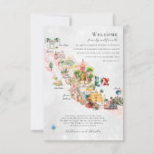 Mexique | Carte Itinéraire De Mariage De Destinati (Devant)