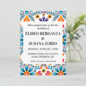 mexique coloré invitation mexicaine mariage (Debout devant)