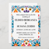 mexique coloré invitation mexicaine mariage (Devant / Derrière)