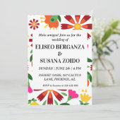 mexique coloré invitation mexicaine mariage (Debout devant)