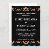 mexique coloré invitation mexicaine mariage (Devant / Derrière)