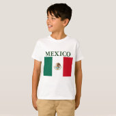 Mexique Drapeau Enfants T-shirt Blanc (Devant entier)
