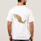 Mexique Drapeau et carte T-shirt (Dos)