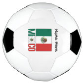 Mexique et drapeau mexicain avec votre nom Soccer  (Tourné)
