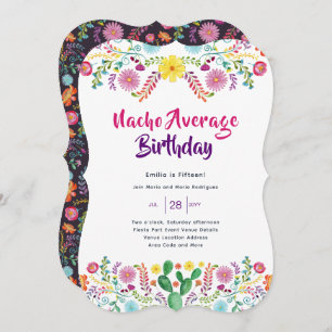 Mexique FIESTA Anniversaire Invitation Folk Art
