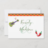 Mexique Fiesta Réception Détails Carte RSVP (Dos)