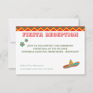Mexique Fiesta Réception Détails Carte RSVP