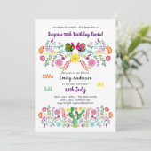 Mexique FIESTA SURPRISE Anniversaire Invitation Fl (Debout devant)