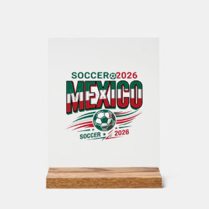 Mexique Football 2026 Football Gras Pays Typograph