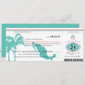 Mexique Mariage de carte d'embarquement (Devant / Derrière)