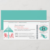 Mexique Mariage de carte d'embarquement (Devant / Derrière)