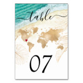 Mexique Mariage Destination Passport Carte du mond (Dos)