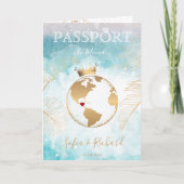 Mexique Mariage Destination Passport Carte du mond (Devant)