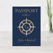 Mexique Mariage Destination Passport Carte du mond (Devant)