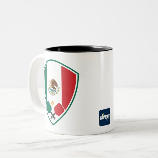 Mexique Pickleball Pride Mug à deux tons (Devant gauche)