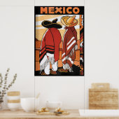 Mexique ~ Poster de voyage Mexicains Zarapes (Cuisine)