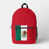 Mexique, sac à dos rouge, drapeau mexicain / patri (Recto)