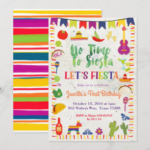 Mexique Taco 1er anniversaire Invitation