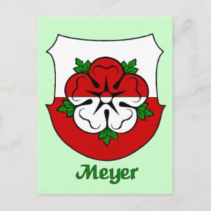 Meyer Family Shield-Briefkaart Briefkaart