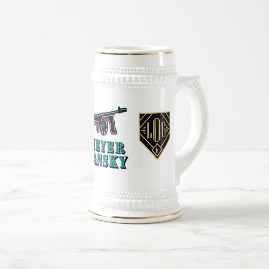 Meyer Lansky/Gents FF Logo Stein Bierpul (Voorkant rechts)