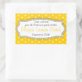 Meyer Lemon Curd jaune étiquette de nourriture (Sac)